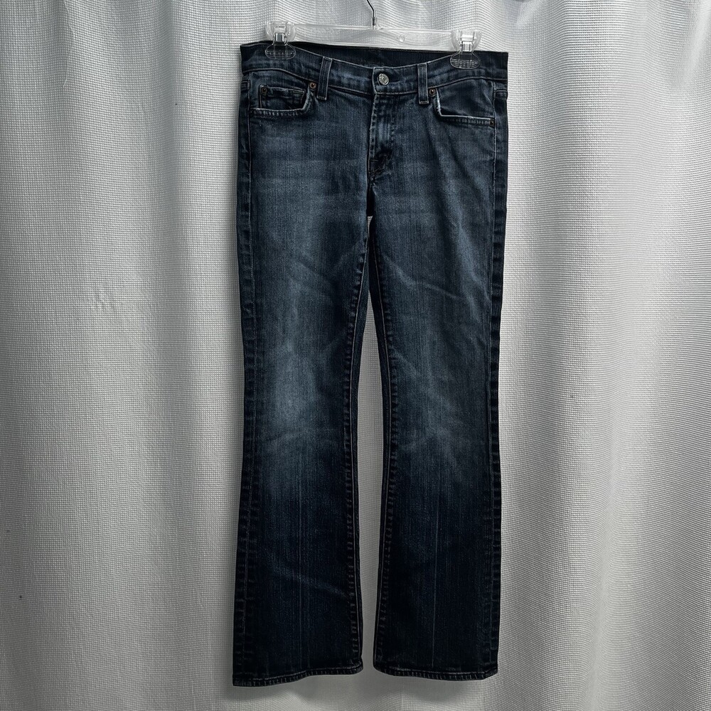 7 For All Mankind Low Rise Flare Bootcut Blue‎ Jeans 27 Y2K Grunge 90’s